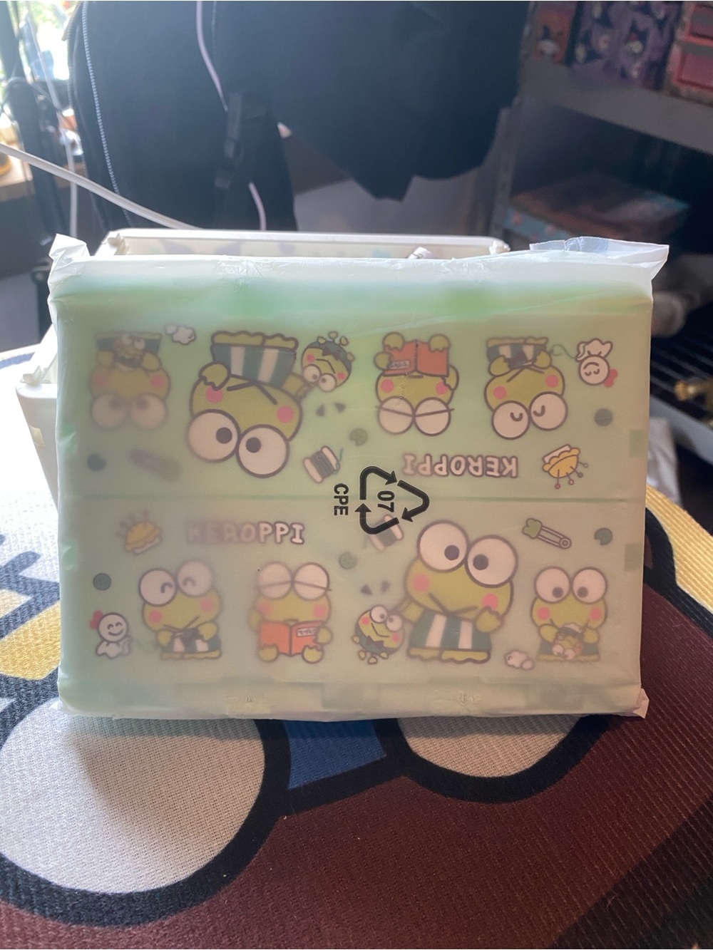 NEW Keroppi Mint Green Storage Bin💚🖤 - Picture 2 of 3